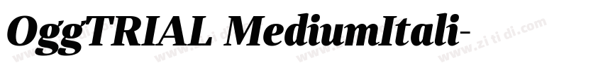 OggTRIAL MediumItali字体转换